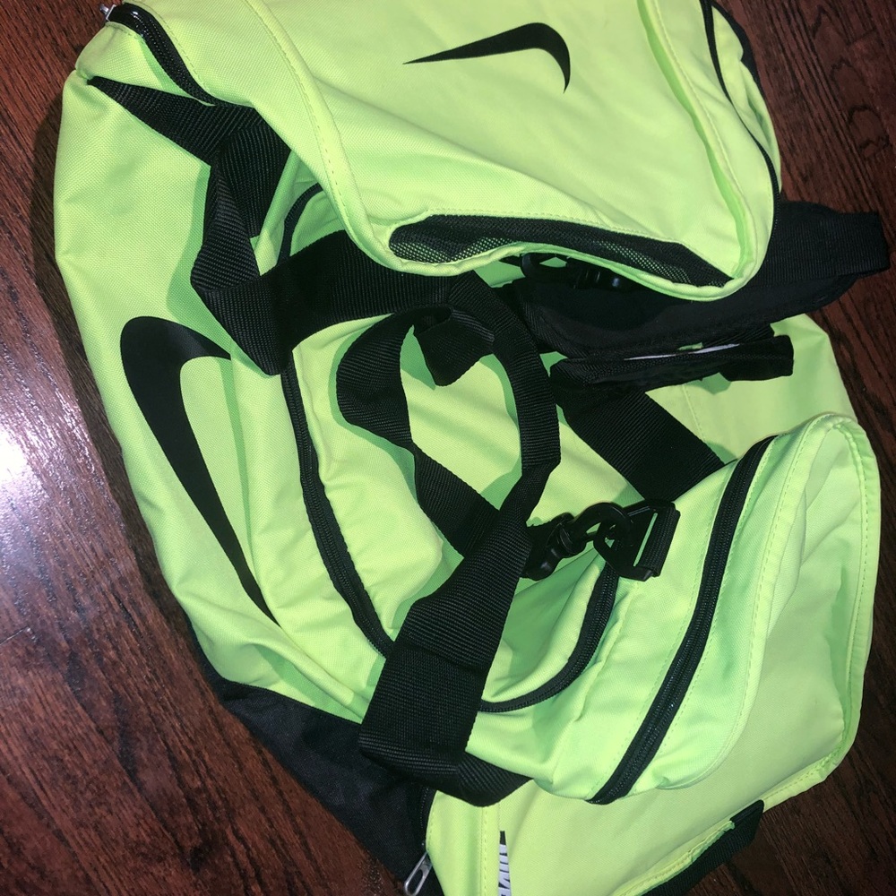 Nike yellow duffle bag